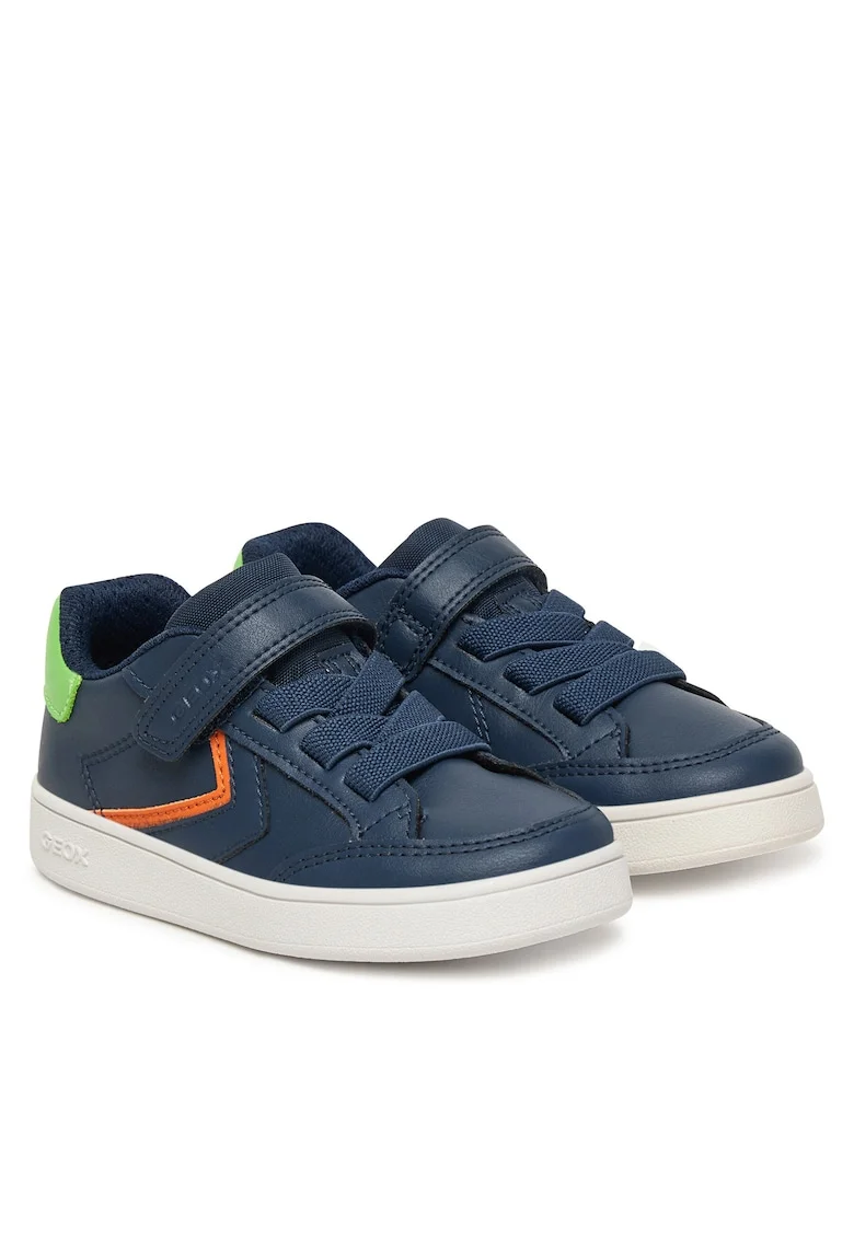 Pantofi copii,  piele ecologica, sistem inchidere Velcro, albastru