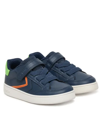 Pantofi copii,  piele ecologica, sistem inchidere Velcro, albastru