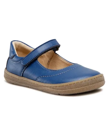Pantofi copii,  piele naturala, albastru, velcro
