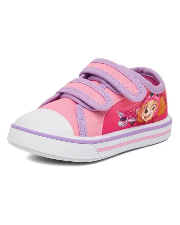 Adidasi copii,  material textil, roz, inchidere velcro, Roz