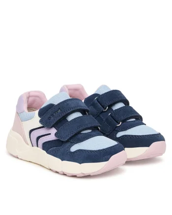 Adidasi copii,  bleumarin, piele naturala, sistem velcro