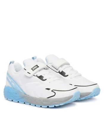 Pantofi copii,  adidasi, velcro, alb, din material textil