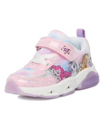 Pantofi copii,  design colorat, velcro, roz, textil