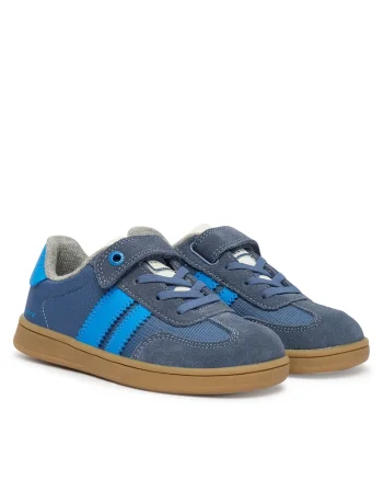 Pantofi copii,  piele naturala, velcro, albastru