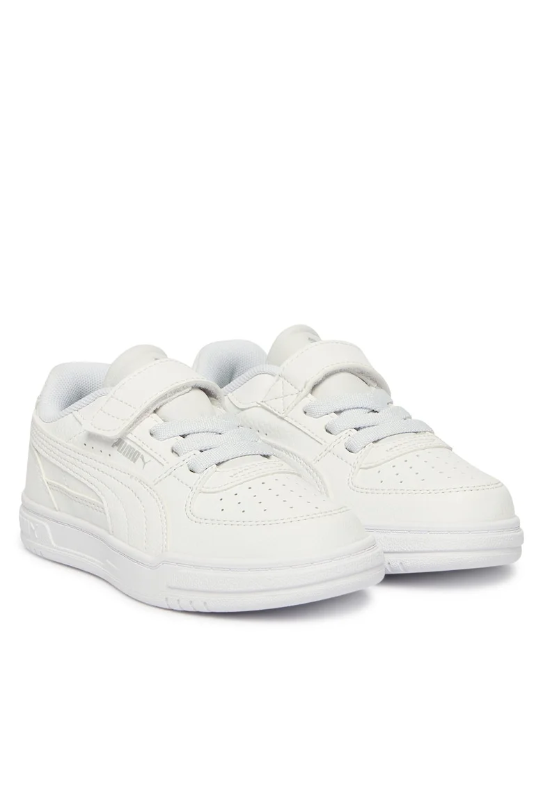 Pantofi copii,  unisex, velcro, alb, piele ecologica