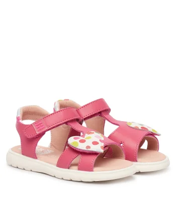 Sandale Fete,  piele naturala, roz, 27 EU,