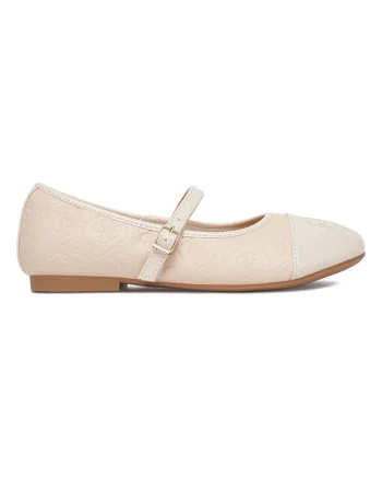 Balerini copii,  confortabili, bej, textil