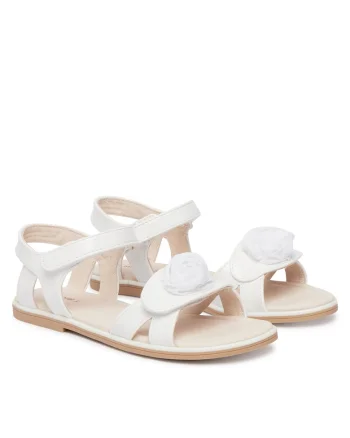 Sandale  piele ecologica, alb,