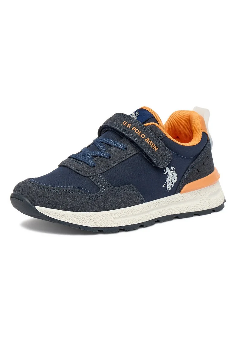 Adidasi U.S. Polo Assn, textil, sistem inchidere Velcro, Albastru