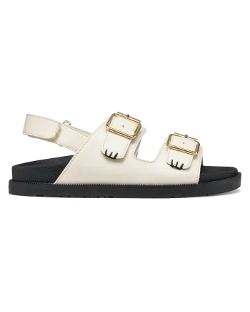 Sandale Fete,  piele ecologica, bej,