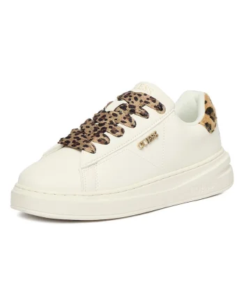 Adidasi copii,  leopard, alb, sintetic