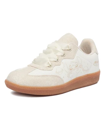 Pantofi copii,  adidasi, bej, material sintetic, pentru fete
