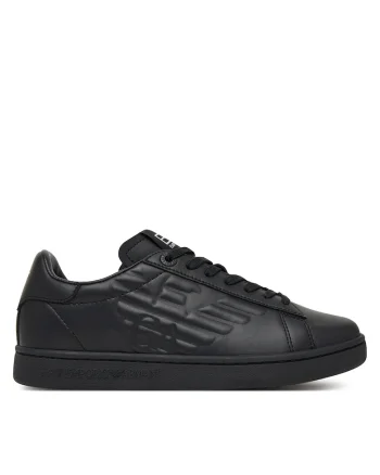 Tenisi unisex  Emporio Armani, piele naturala, negru