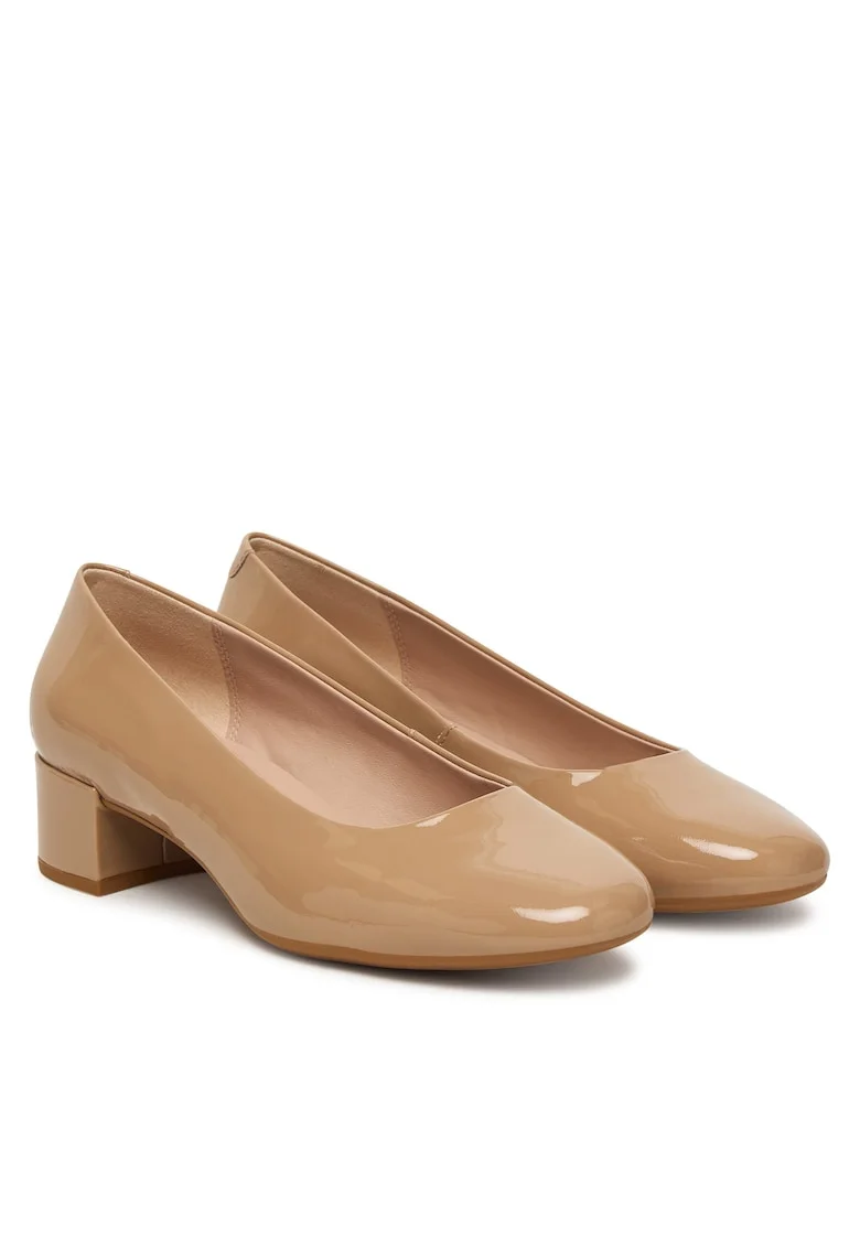 Pantofi  piele naturala, bej