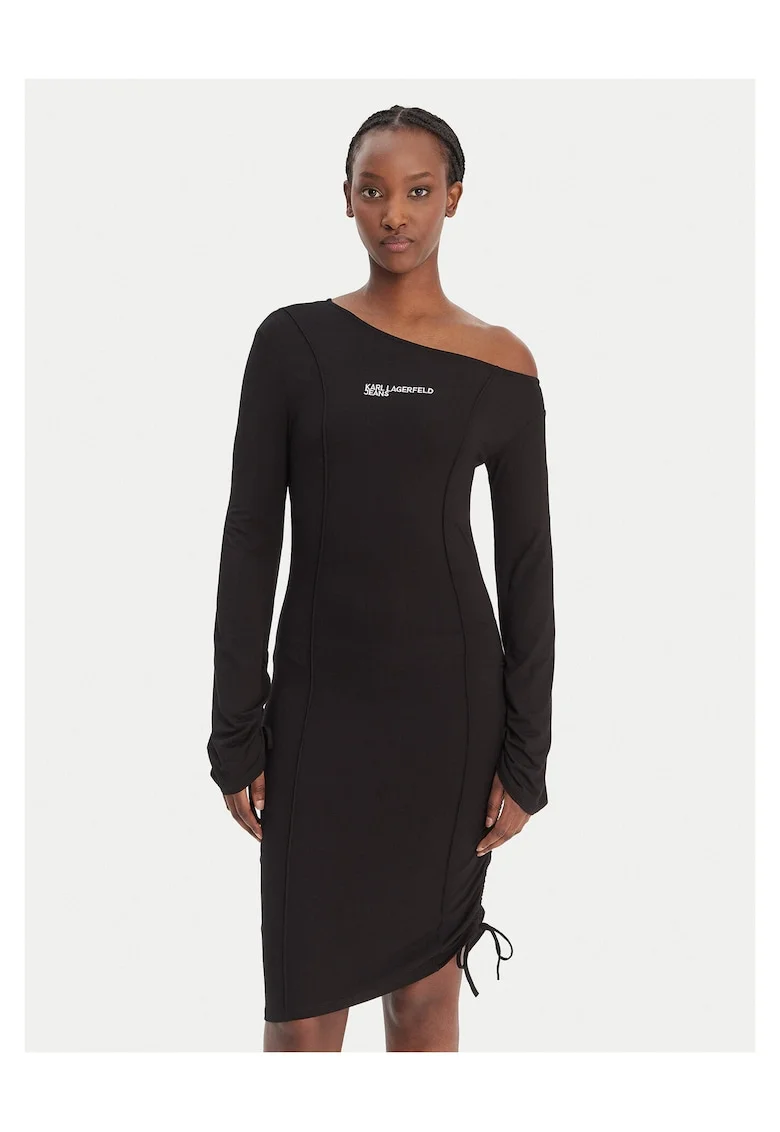 Rochie  Viscoza, Negru, Negru
