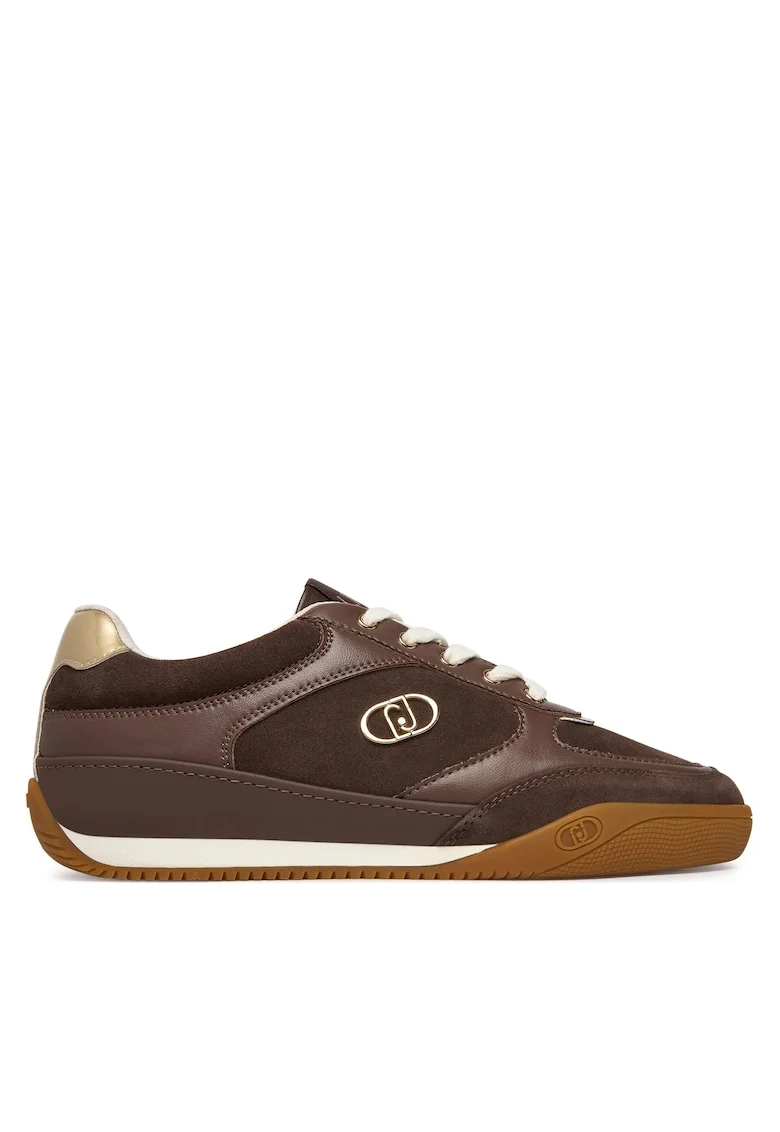 Tenisi dama,  piele naturala, maro, material sintetic
