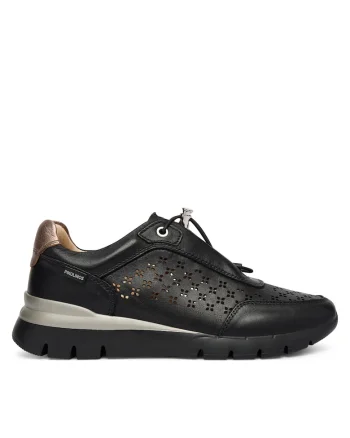Tenisi dama,  piele naturala, negru, textil