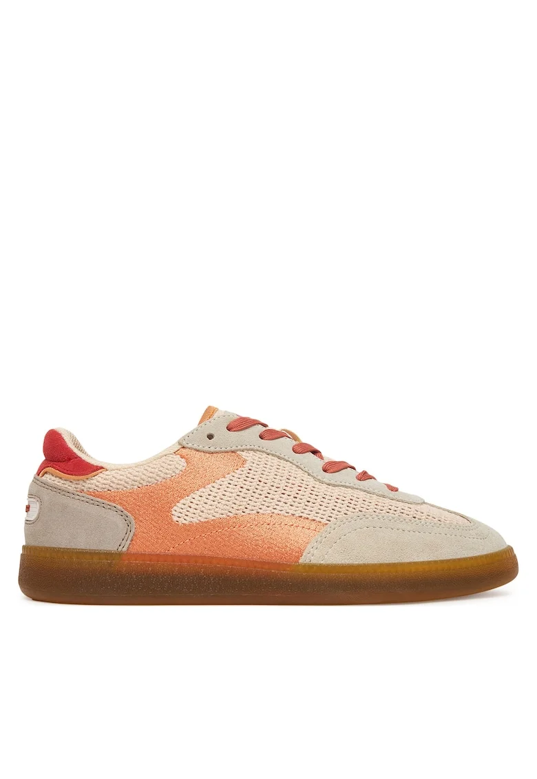 Tenisi femei,  multicolor, textil/piele intoarsa