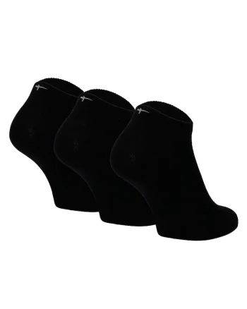 Tamari, Set de sosete pana la glezna din amestec de bumbac - 3 perechi, Negru