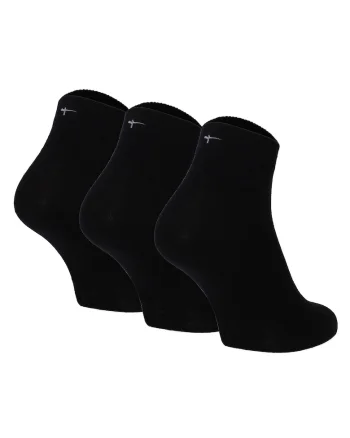 Tamari, Set de sosete scurte din amestec de bumbac - 3 perechi, Negru