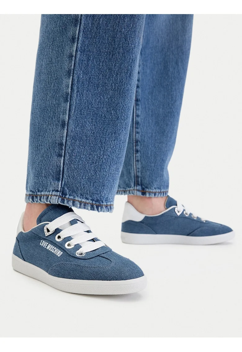 Tenisi dama,  albastru, material textil, set de sneakersi