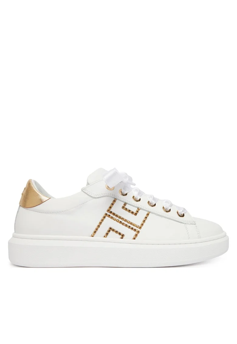 Pantofi copii,  adidasi, piele naturala, alb