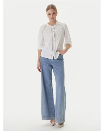 Bluza dama,  Alb, 53% viscoza, 47% poliamida