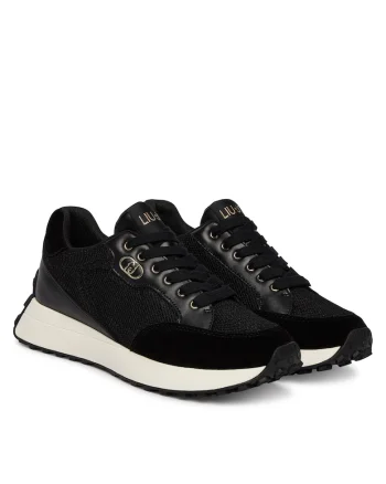 Tenisi dama,  piele naturala, negru, material sintetic,