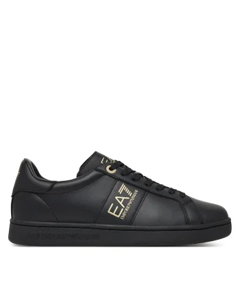 Tenisi barbati  piele naturala, negru, textil
