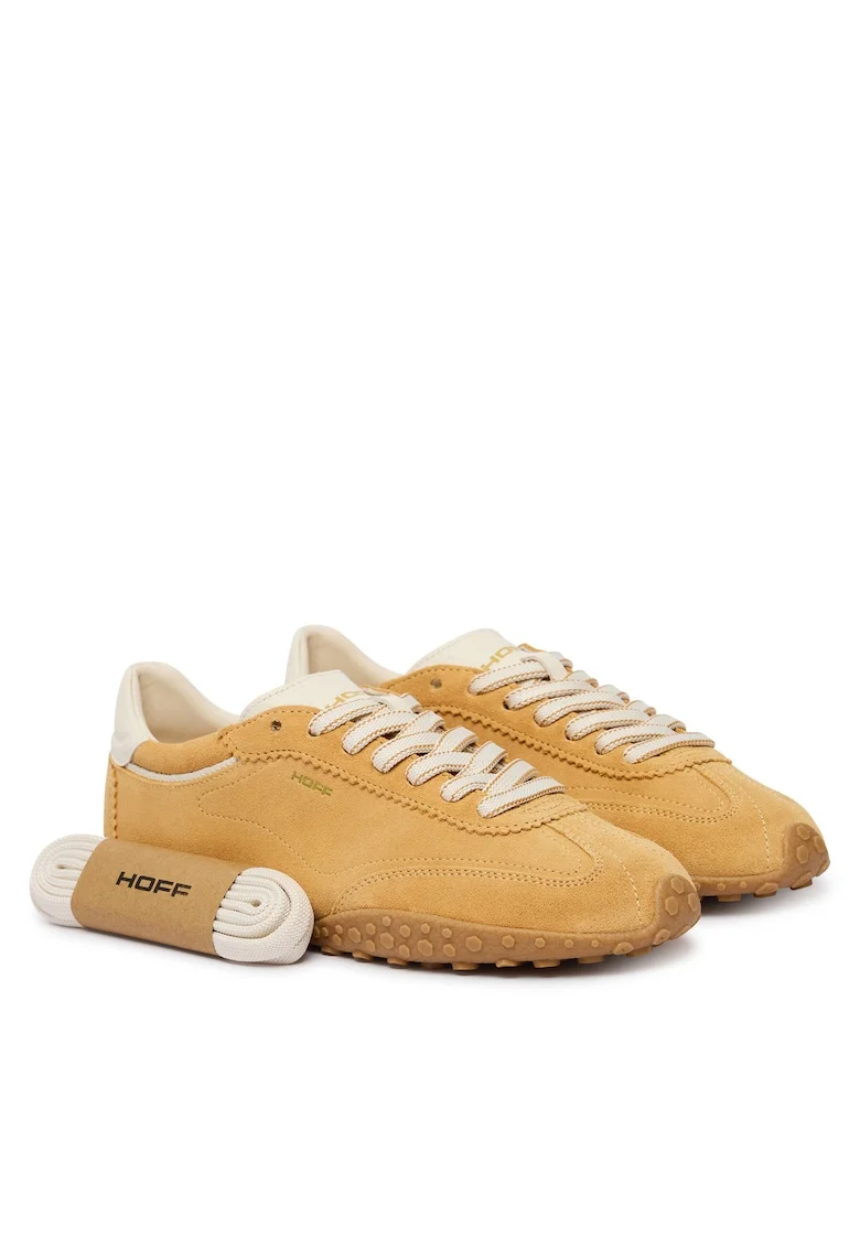 Tenisi dama,  piele intoarsa, confortabili, maro