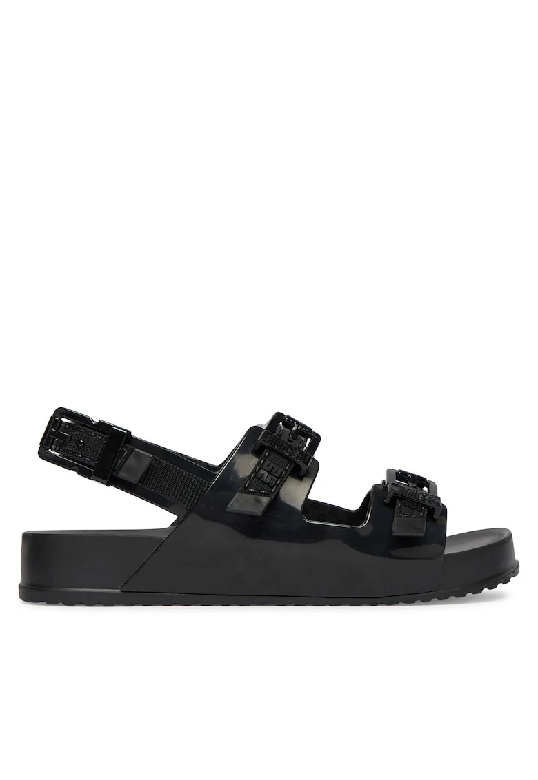 Sandale dama,  plastic, negru, pentru femei
