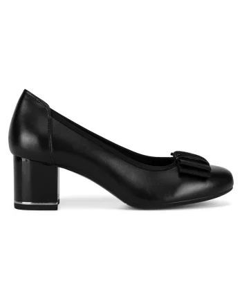 Pantofi dama,  piele naturala, toc clasic, negru