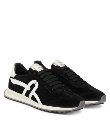Pantofi sport dama,  piele naturala, negru, sintetic