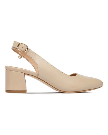 Pantofi femei,  piele naturala, bej