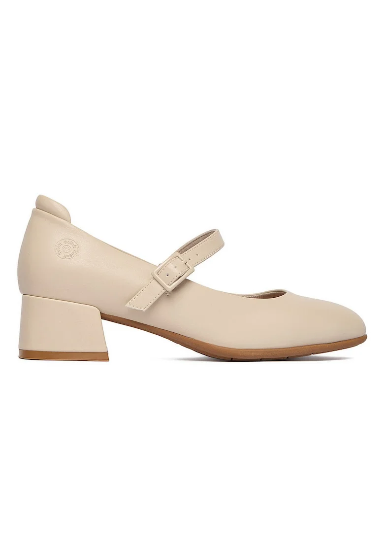 Pantofi dama,  piele ecologica, bej
