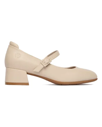 Pantofi dama,  piele ecologica, bej