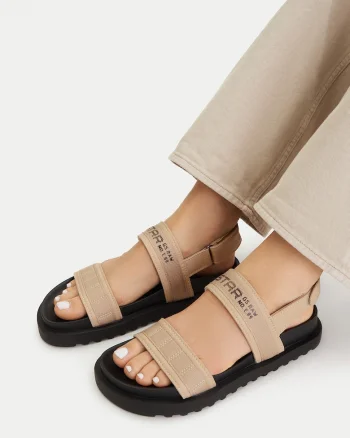 Sandale dama,  piele naturala, bej