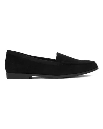 Mocasini de dama,  textil, culoare negru