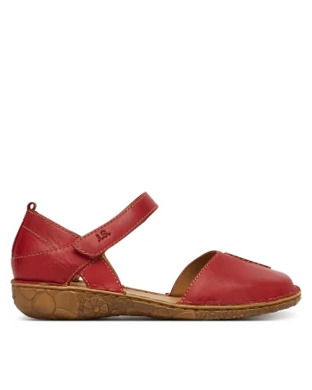 Sandale dama,  piele naturala, rosu