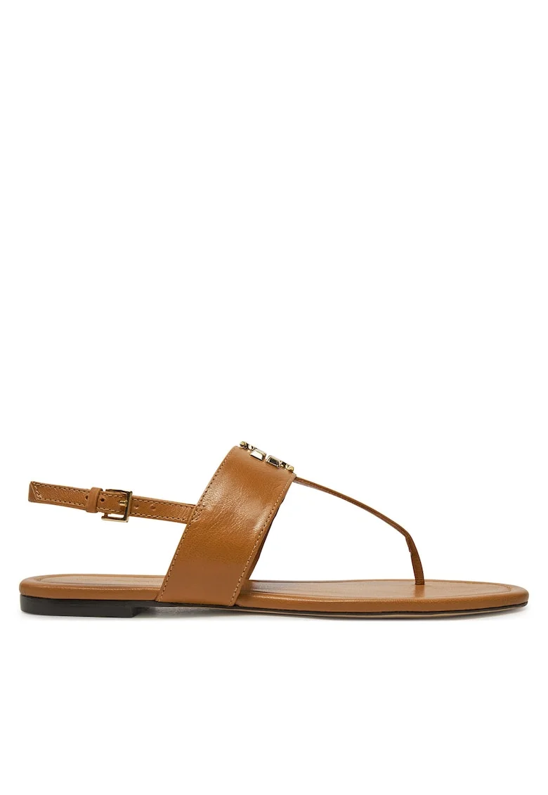 Sandale dama,  piele naturala, maro,