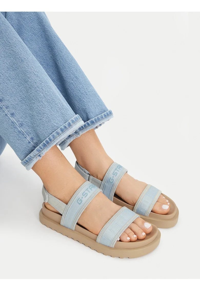 Sandale dama,  piele naturala, albastru