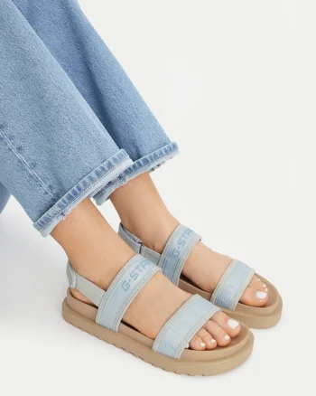 Sandale dama,  piele naturala, albastru