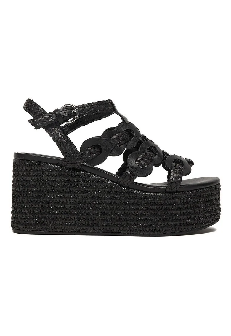 Sandale dama,  piele naturala, casual, negru