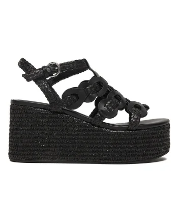 Sandale dama,  piele naturala, casual, negru