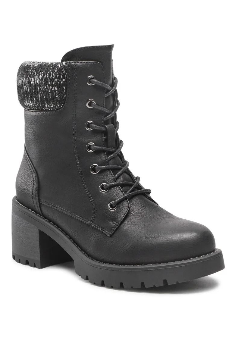 Ghete dama,  piele ecologica, negru,
