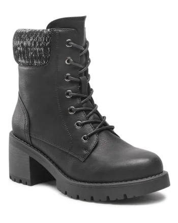 Ghete dama,  piele ecologica, negru,