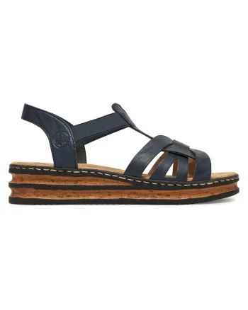 Sandale dama,  piele ecologica, albastre