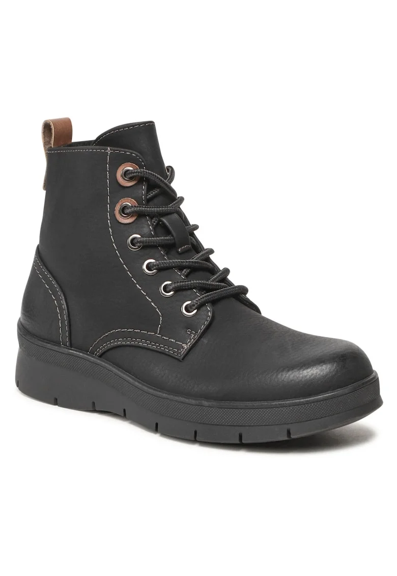 Pantofi dama,  piele ecologica, negru,