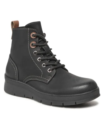 Pantofi dama,  piele ecologica, negru,