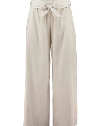 Pantaloni din bumbac cu croiala ampla, Bej deschis